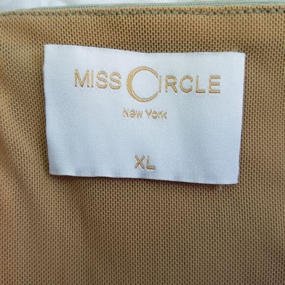 NWOT Miss Circle Flora Sage Green Mesh Stretchy Ruched Bodycon Halter Dress XL - Picture 8 of 13